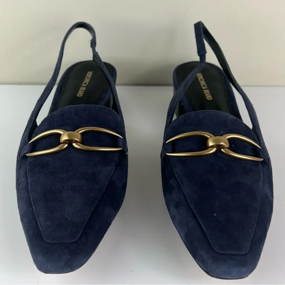 VERONICA BEARD BLUE SUEDE SLINGBACK SANDALS - Picture 9 of 11